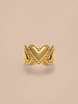 Modern Curve Gold Cutout Ring