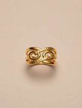 Interlock Chain-Link Gold Ring
