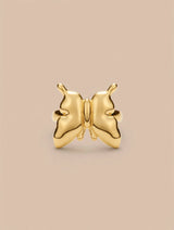 Golden Butterfly Sculpted Ring