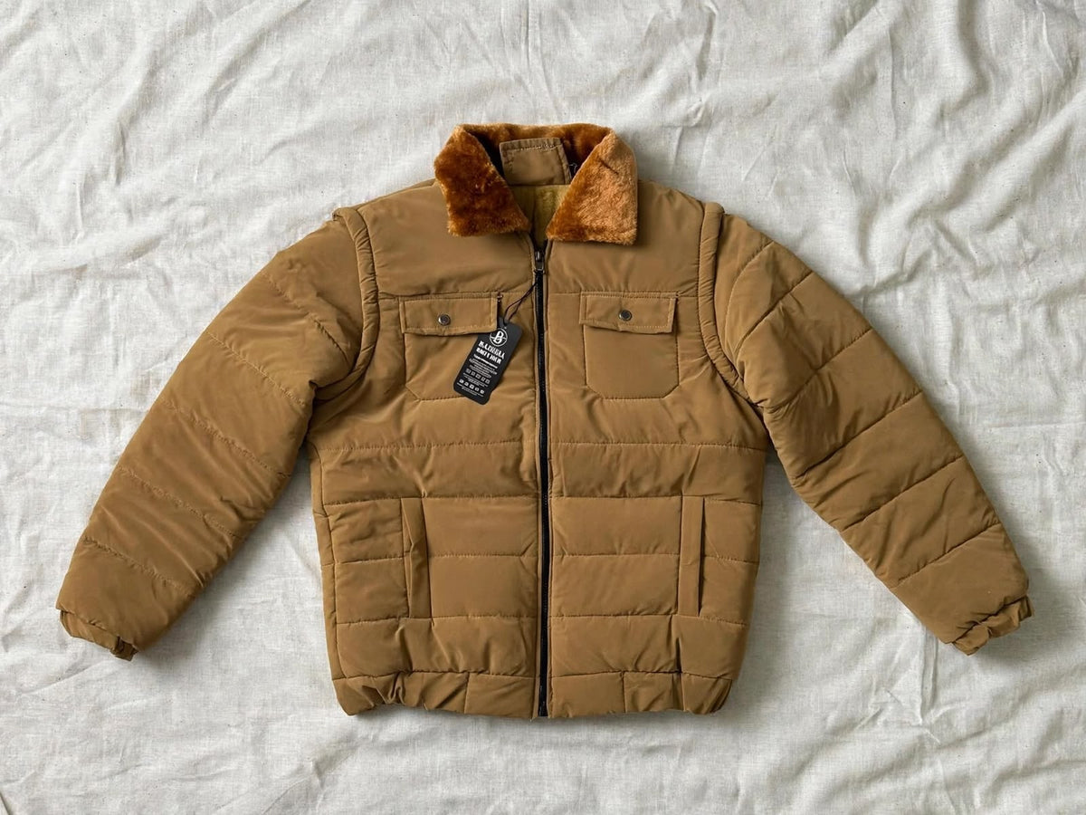 Convertible Puffer Jacket with Chest Pockets