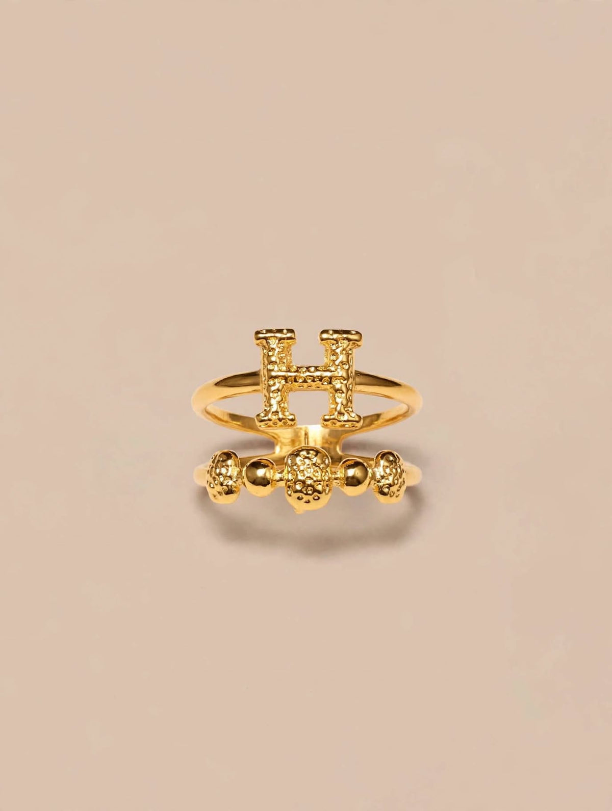Initial H Gold Ring