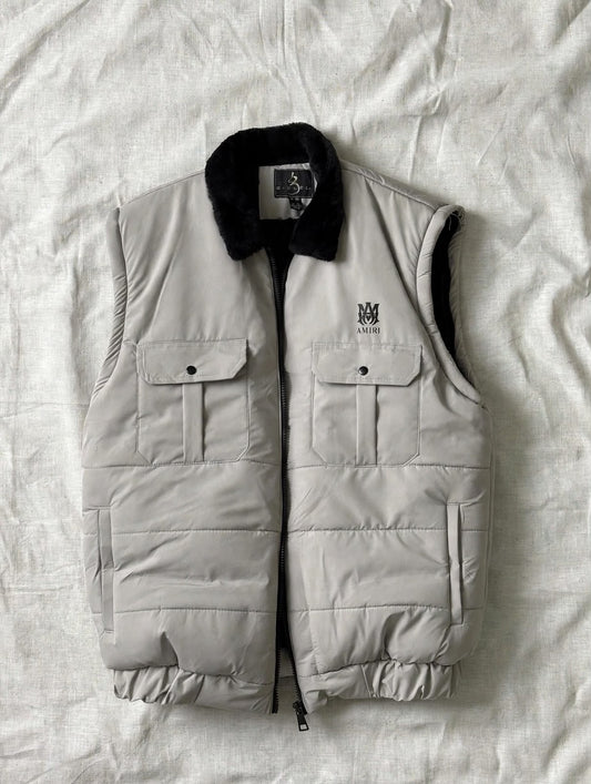 2-in-1 Sherpa Collar Puffer Vest