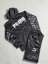 Printed Hoodie and Jogger Set
