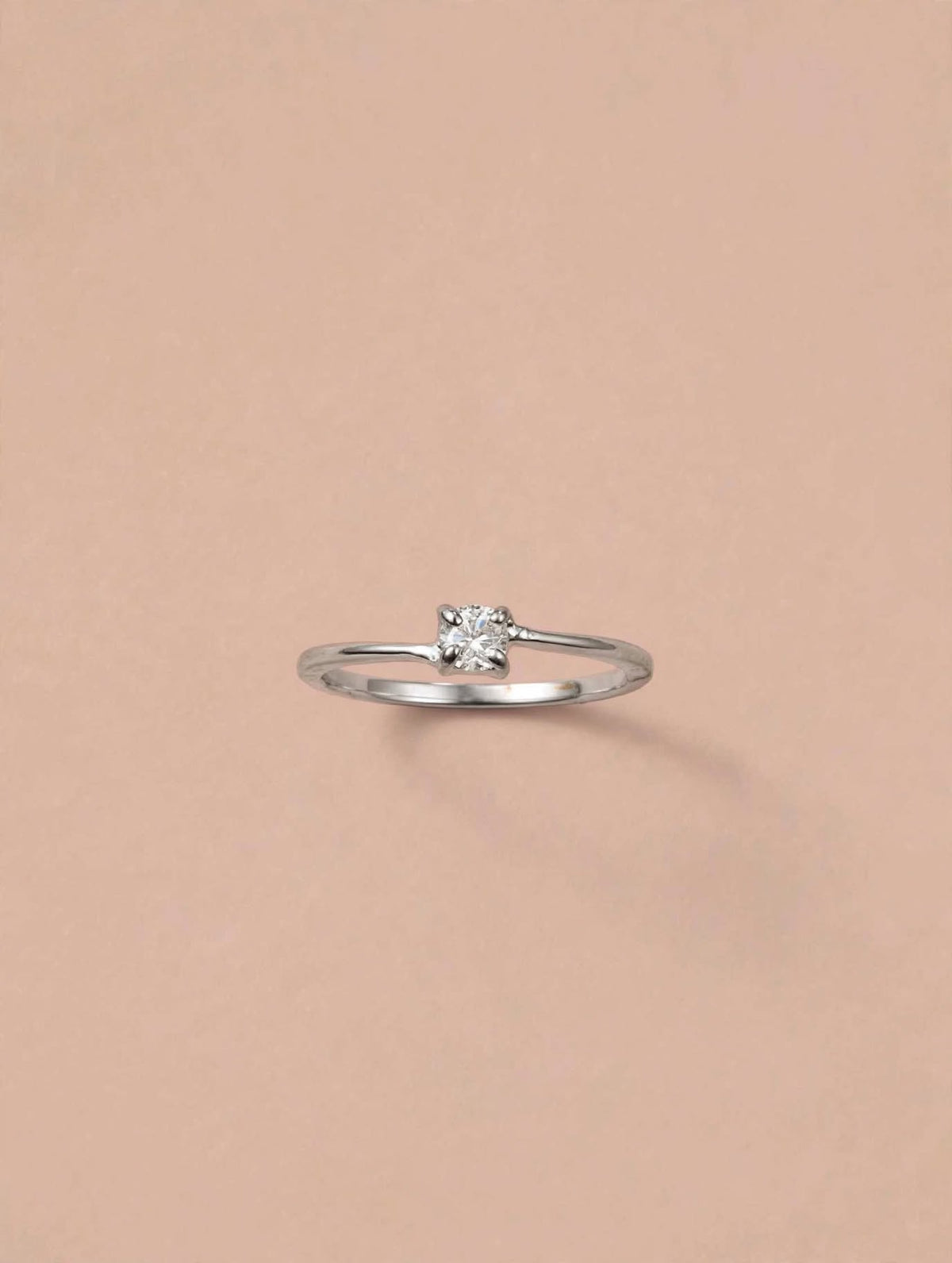 Twist Solitaire Silver Ring