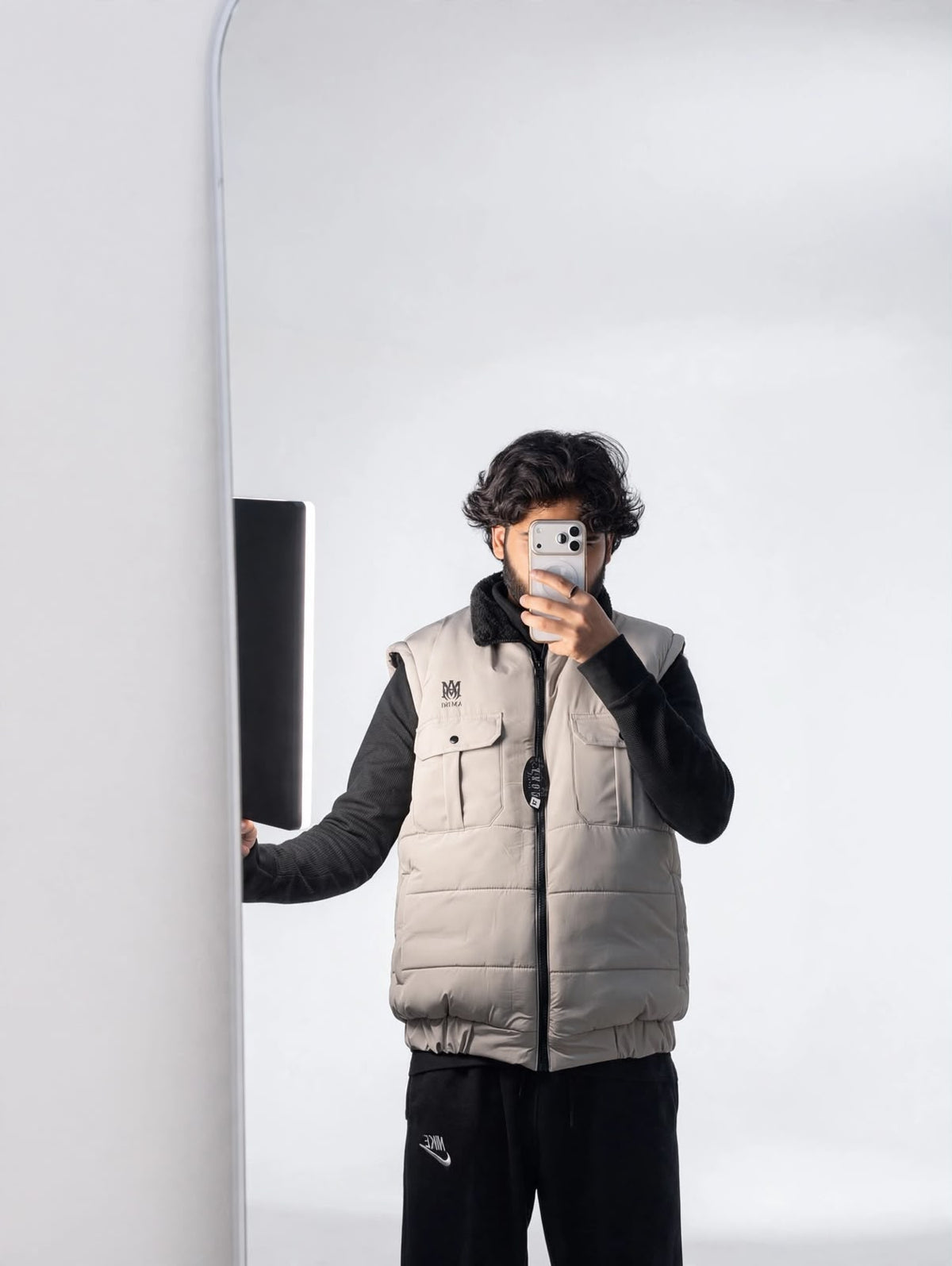 2-in-1 Sherpa Collar Puffer Vest