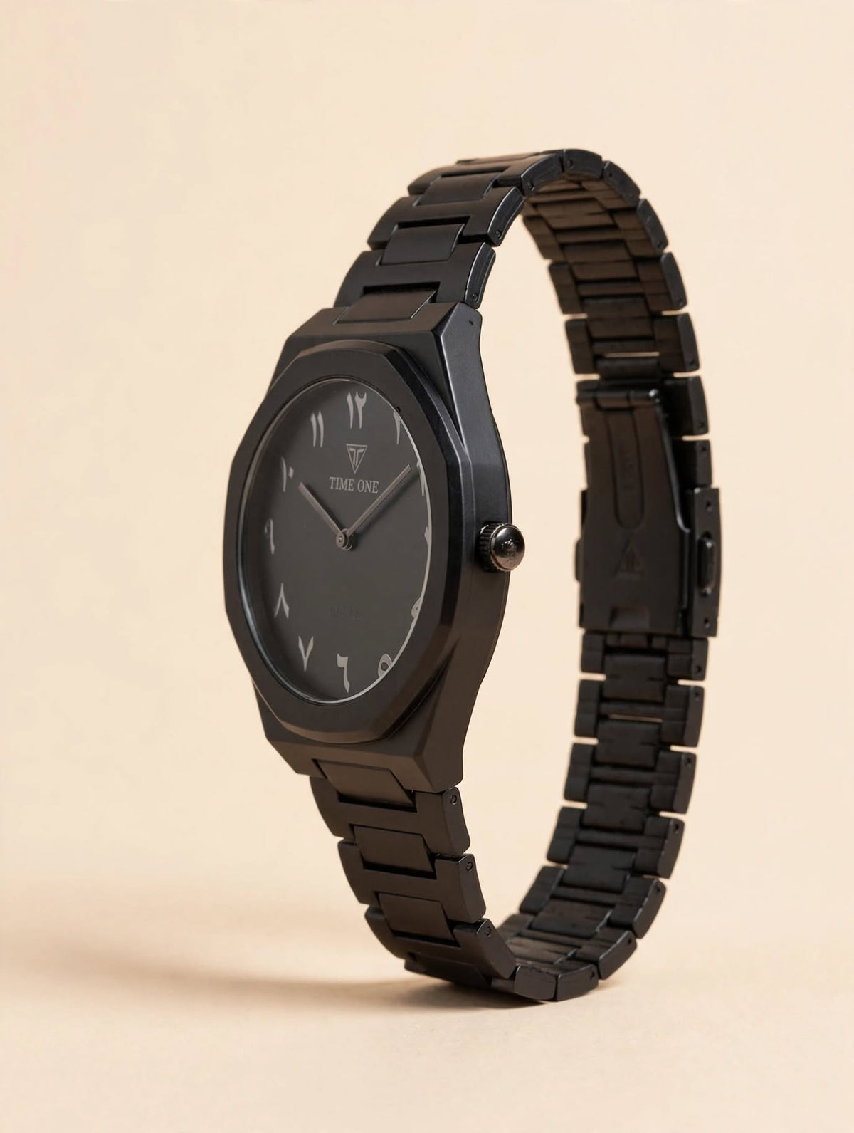 AURA Noir Elite Black Analog Watch for Men – Metal Band