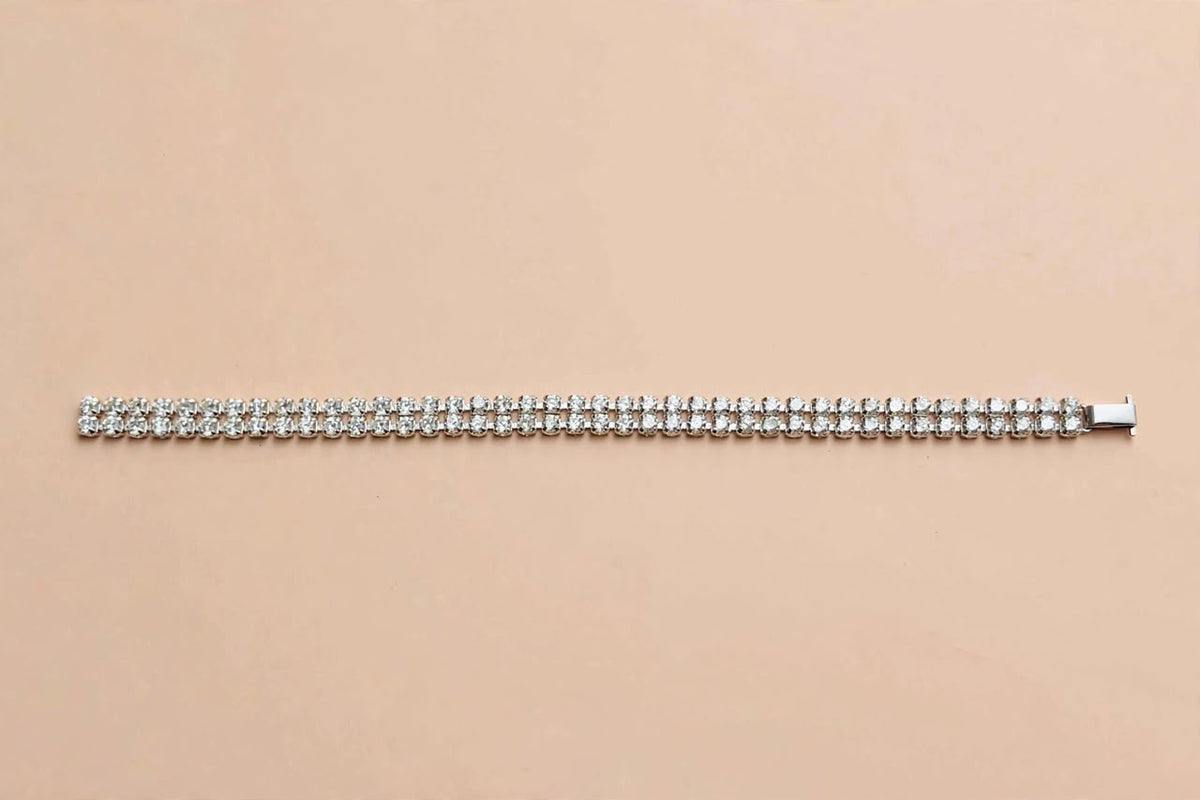 Silver Crystal Tennis Bracelet