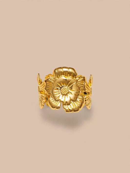 Blossom Garden Gold Statement Ring