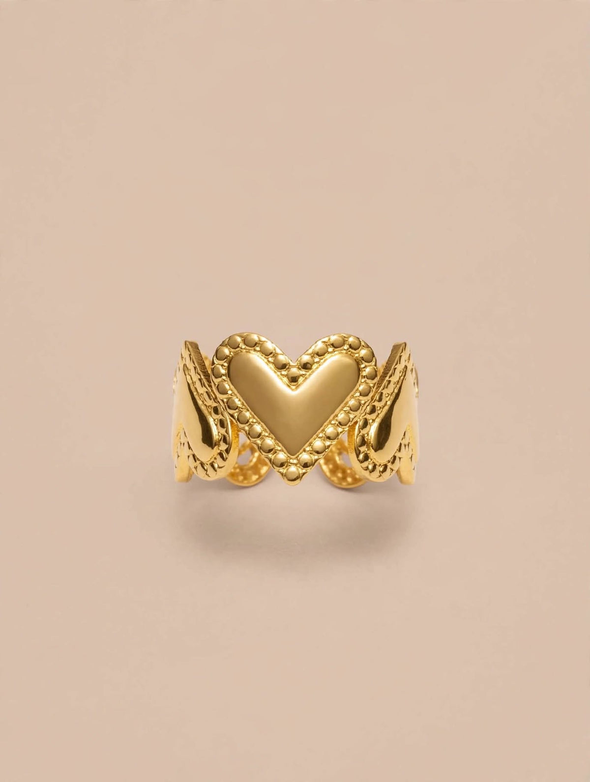 Modern Curve Gold Cutout Ring