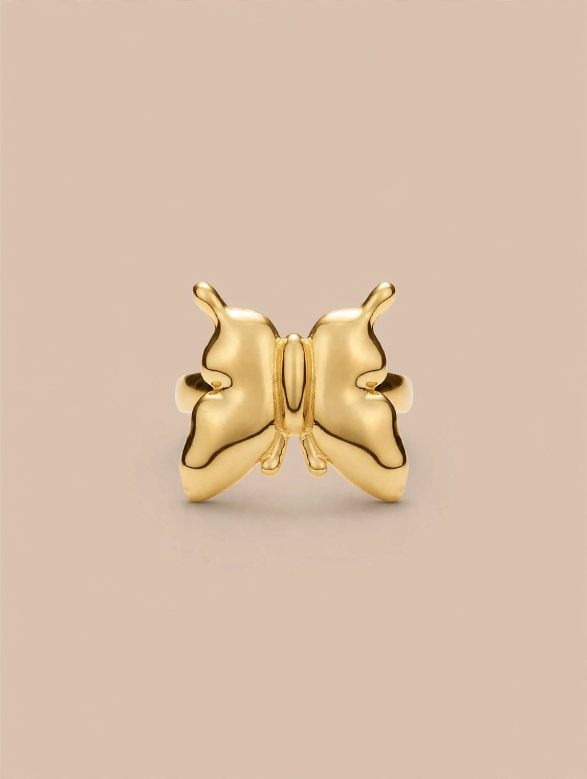 Golden Butterfly Sculpted Ring