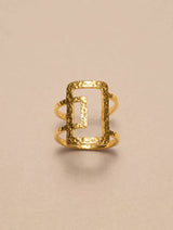 Hammered Gold Cutout Ring
