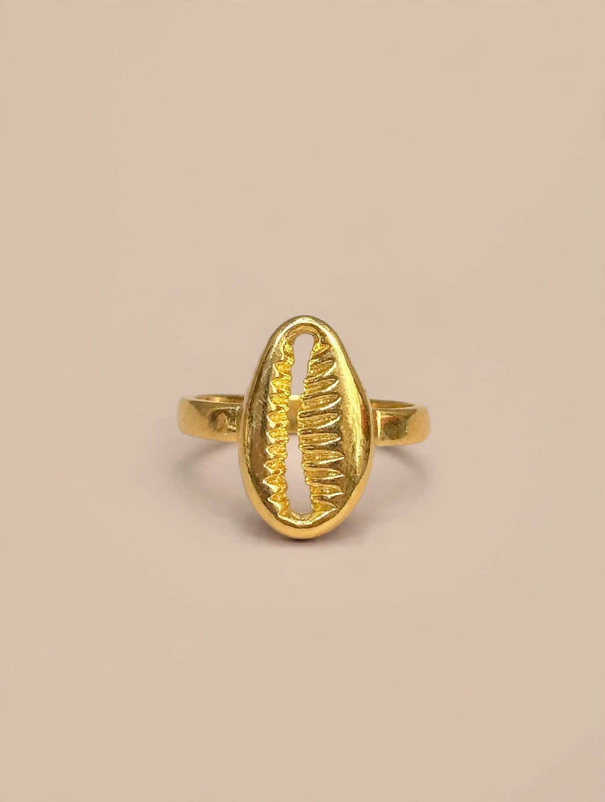 Cowrie Shell Gold Ring