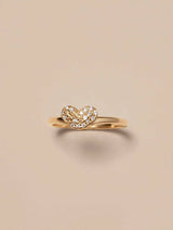 Pavé Heart Gold Ring