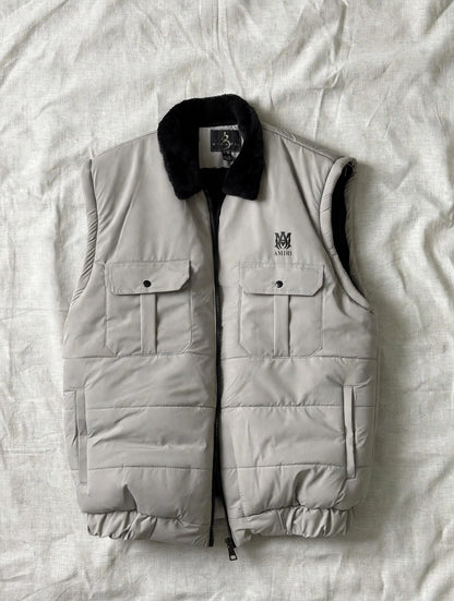 2-in-1 Sherpa Collar Puffer Vest