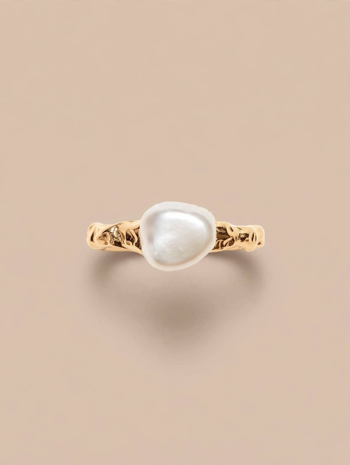 Baroque Pearl Gold Ring