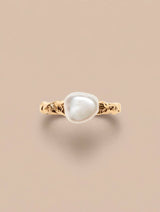 Baroque Pearl Gold Ring