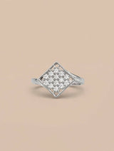 Diamond Pavé Silver Ring