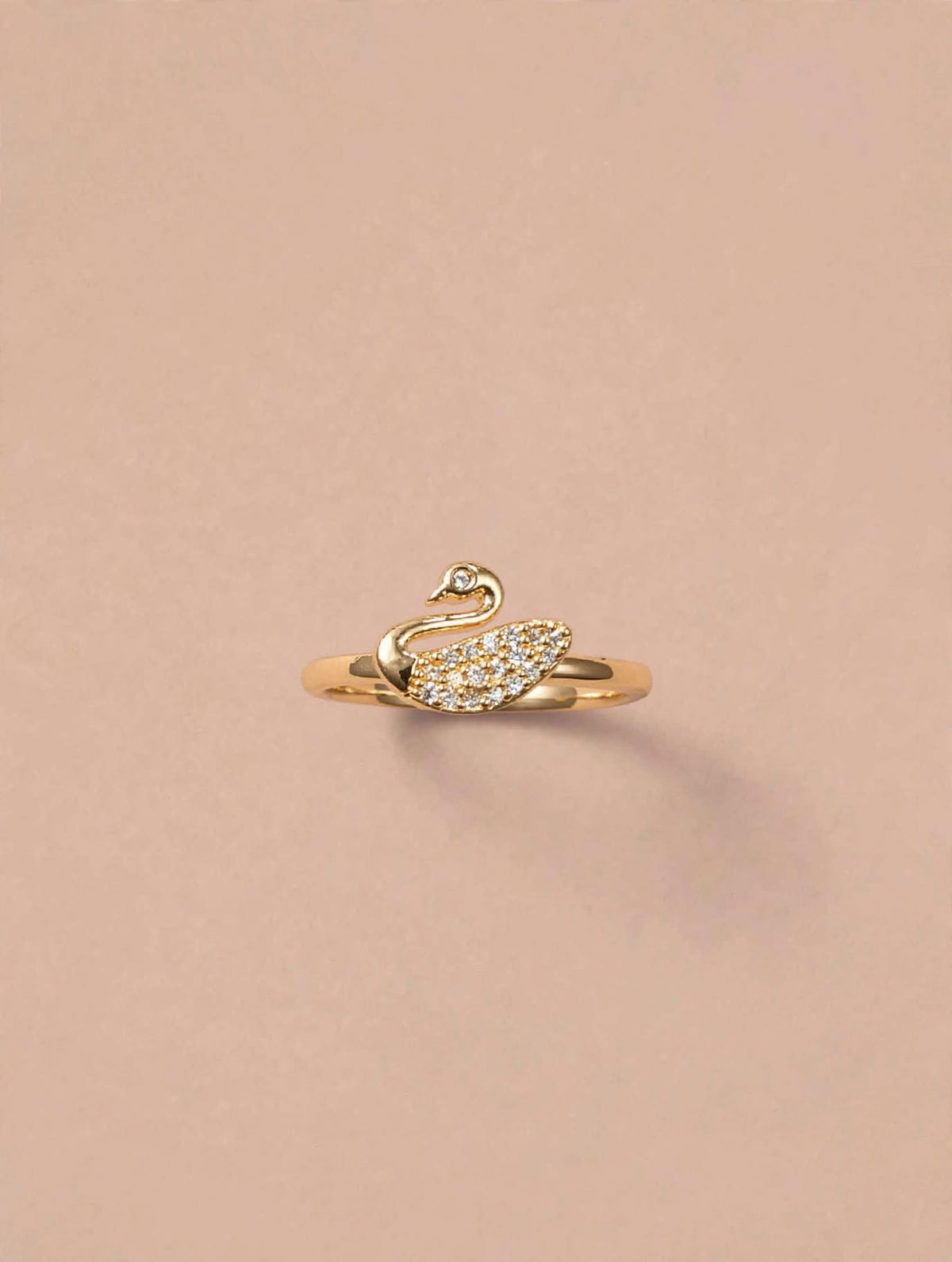 Sparkle Swan Gold Ring