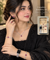 Ruby Elegance Jewellery & Watch Set