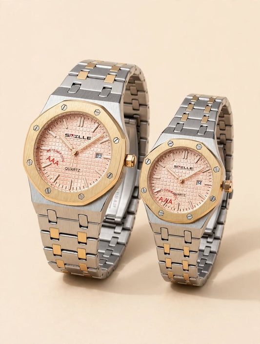 SNILLE Rose Gold Couple Watch Set