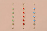 Gold Chain Bracelet with Clover Charms