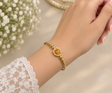 Amber Octagon Filigree Bangle