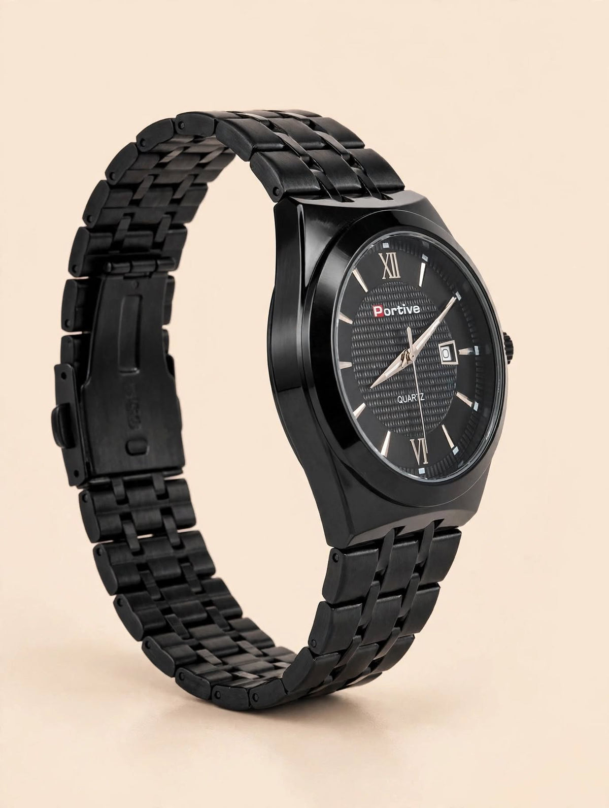 Portiva Classic Black Formal Watch