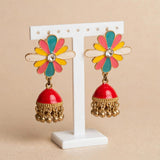 Multicolor Daisy Flower Jhumki Earrings