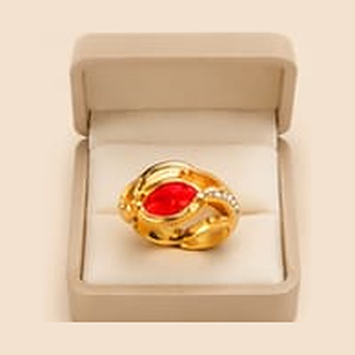 Red Marquise Stone Ring