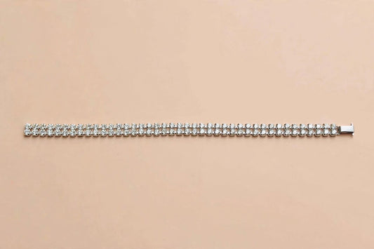 Silver Crystal Tennis Bracelet