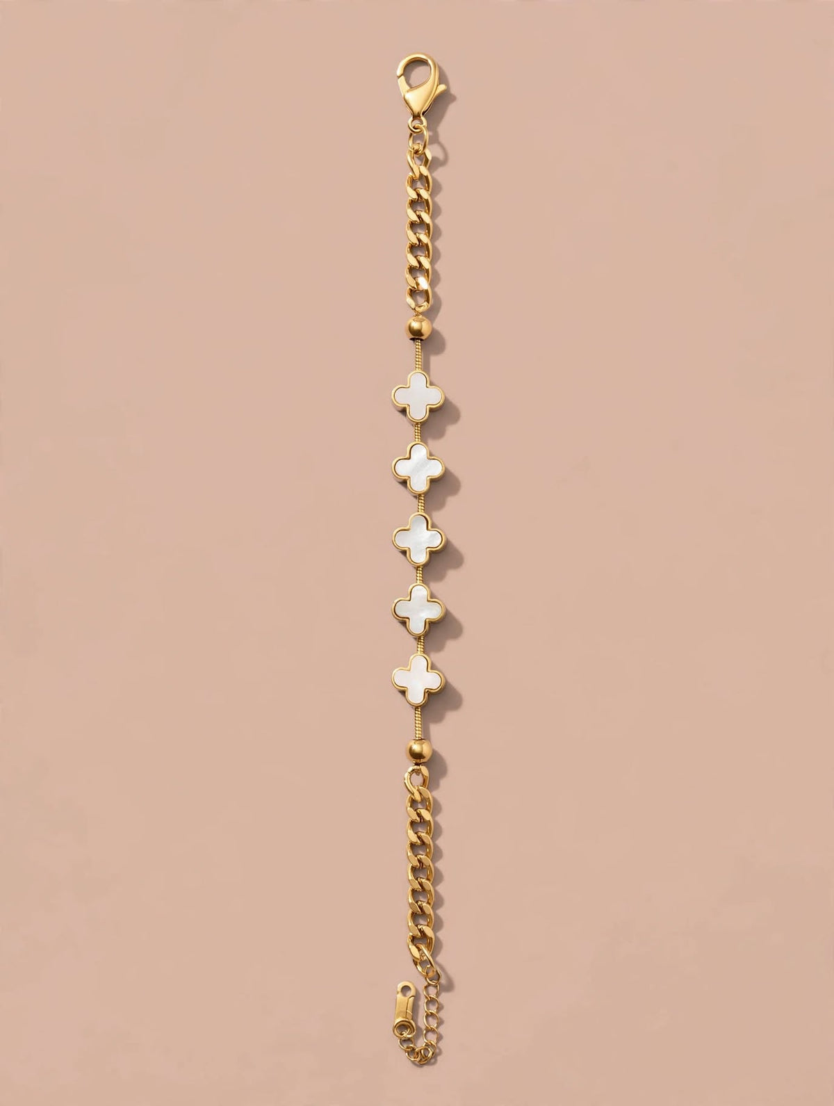 Gold Bracelet with Shell-Look Charm