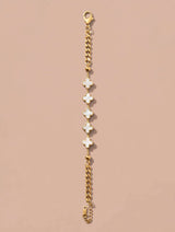Gold Bracelet with Shell-Look Charm